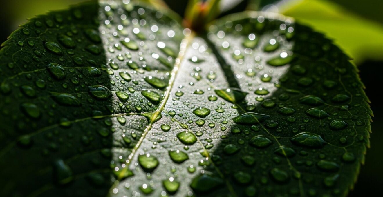 Gros plan sur les feuilles d'un arbre urbain sous lumière naturelle captant la fraîcheur